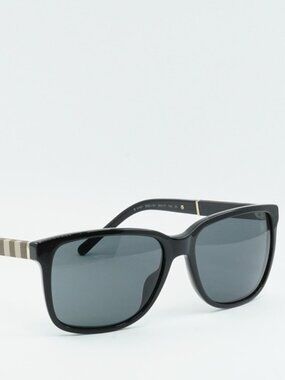 Burberry BE4181 300187 Men Sunglasses Black Rectangle Frame, Grey Lenses
